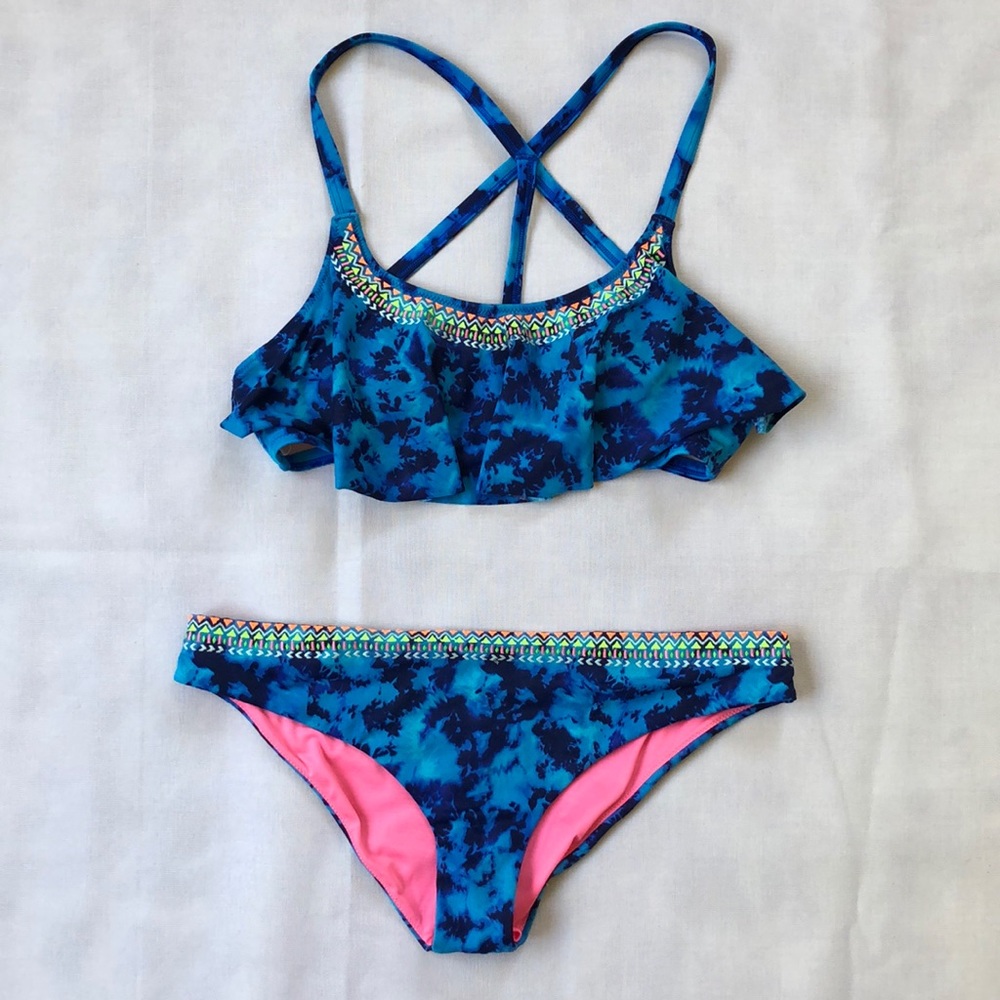 Victoria’s Secret Pink - Blue Tie Dye Bikini Set